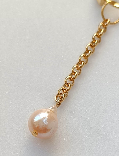 Pearl Drop Charm Gold