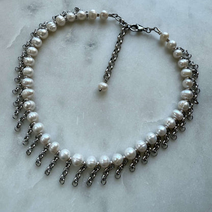 Pearl Fringe Choker