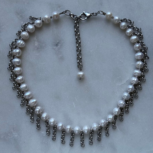 Pearl Fringe Choker