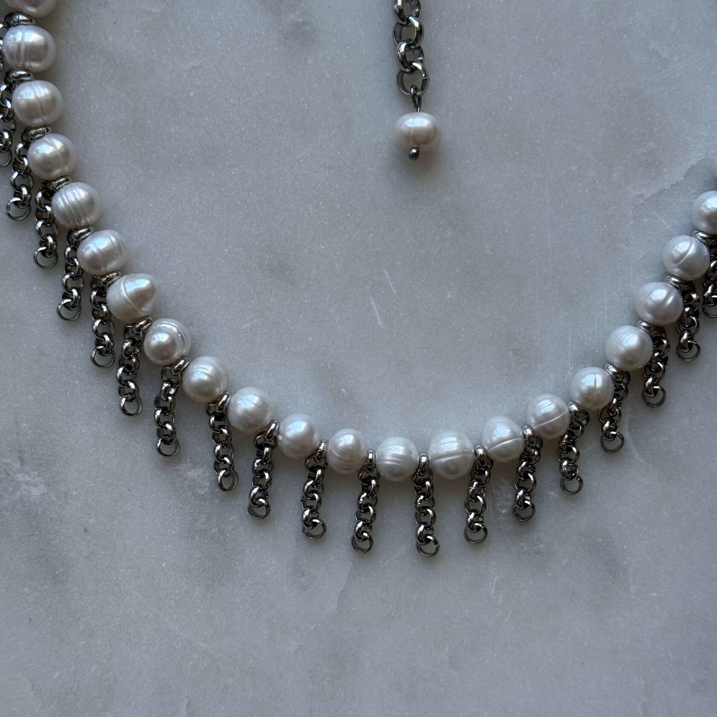 Pearl Fringe Choker