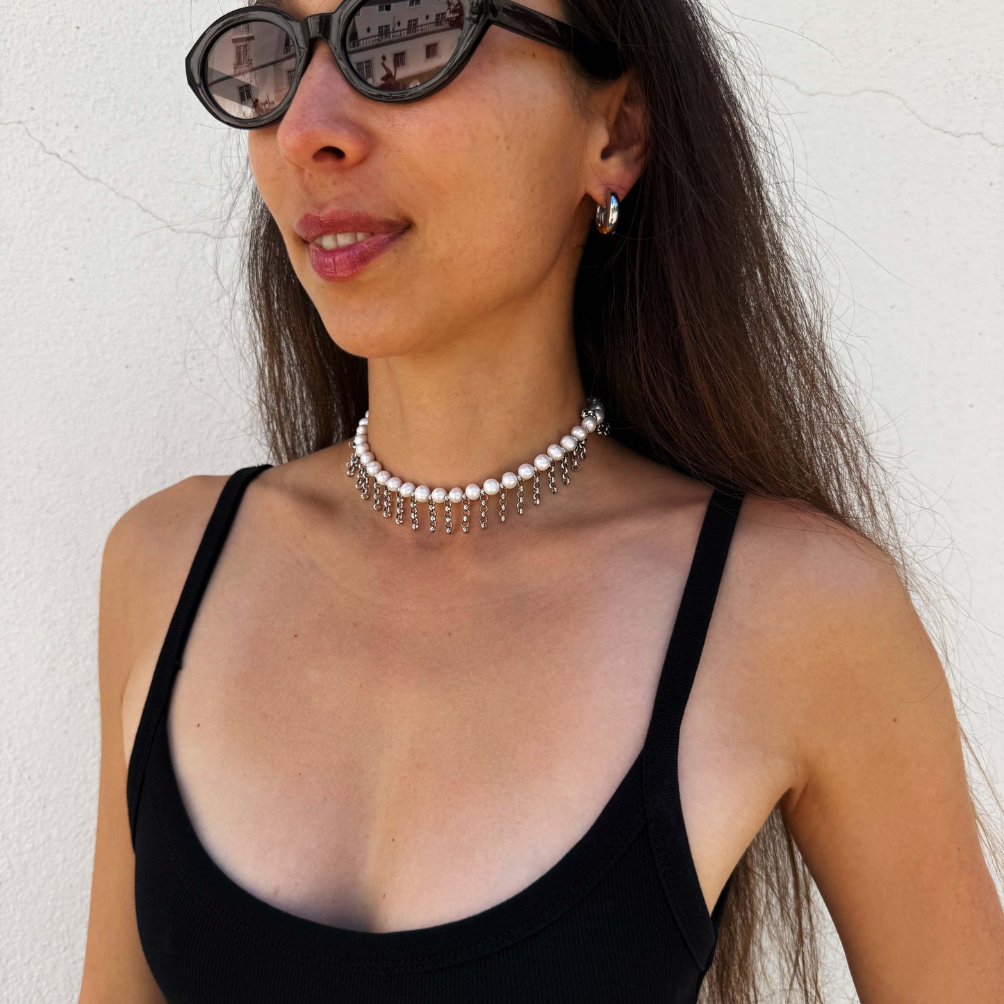 Pearl Fringe Choker