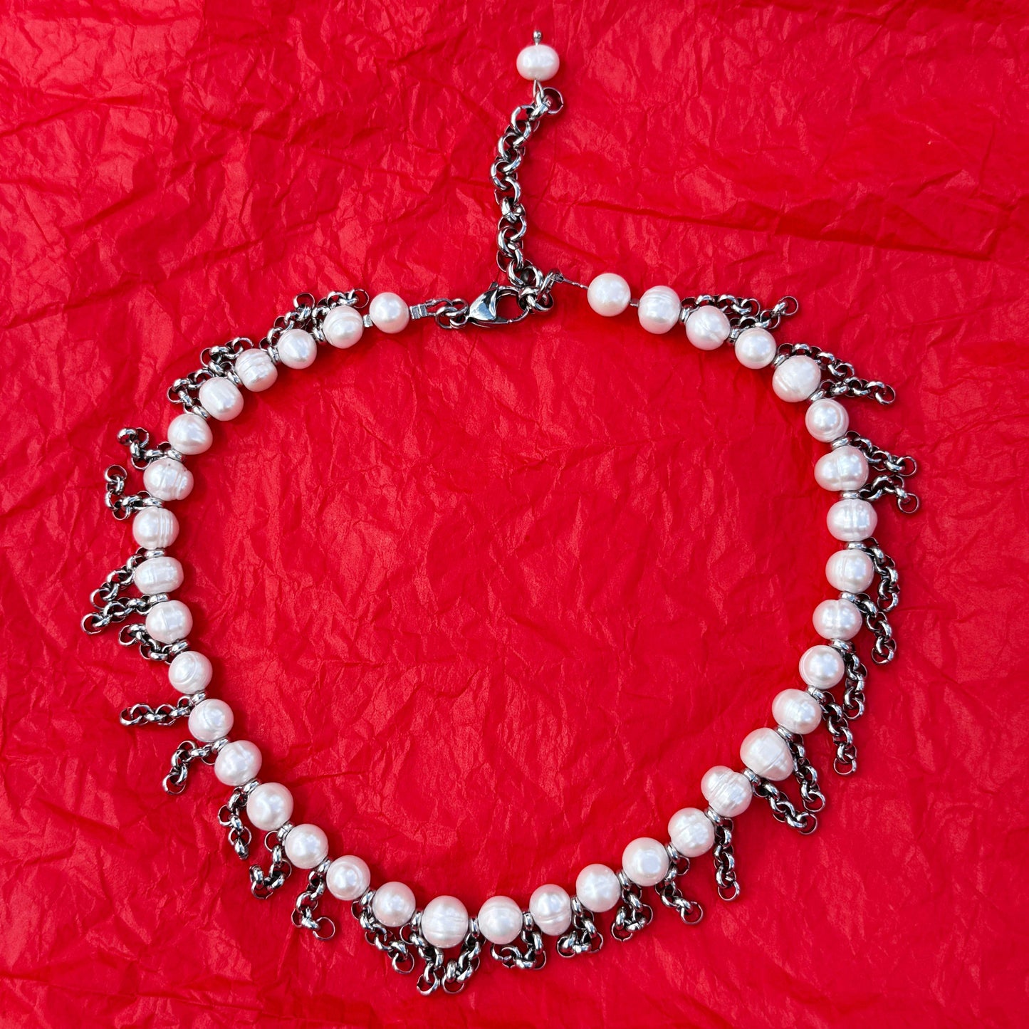 Pearl Fringe Choker
