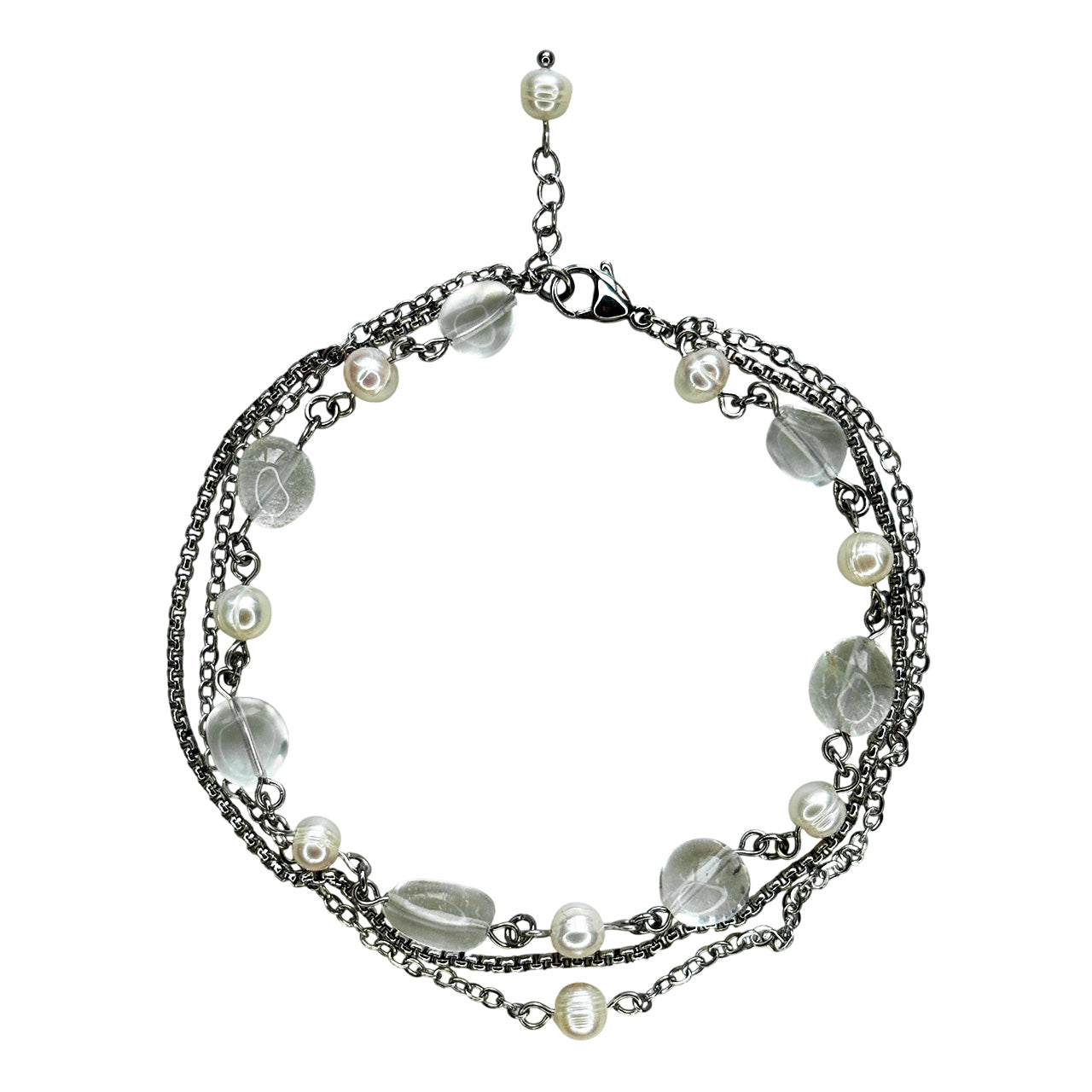 Pearl and Rhinestone Anklet