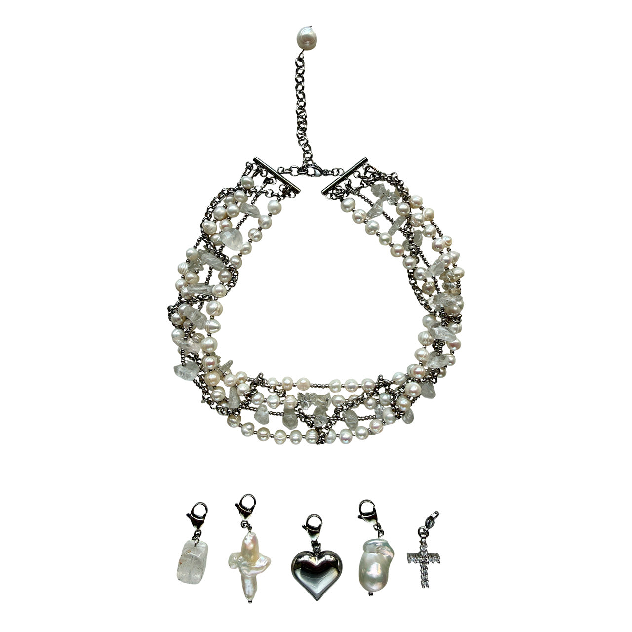 Pearl and Rock Crystal Choker