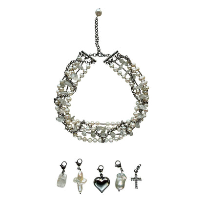 Pearl and Rock Crystal Choker