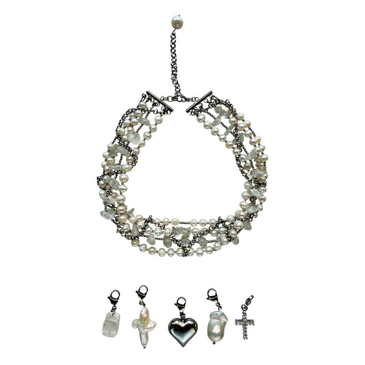 Pearl and Rock Crystal Choker