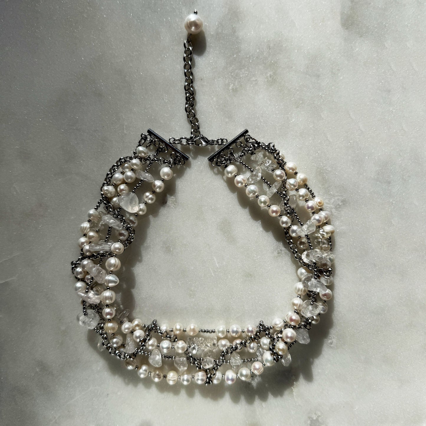 Pearl and Rock Crystal Choker