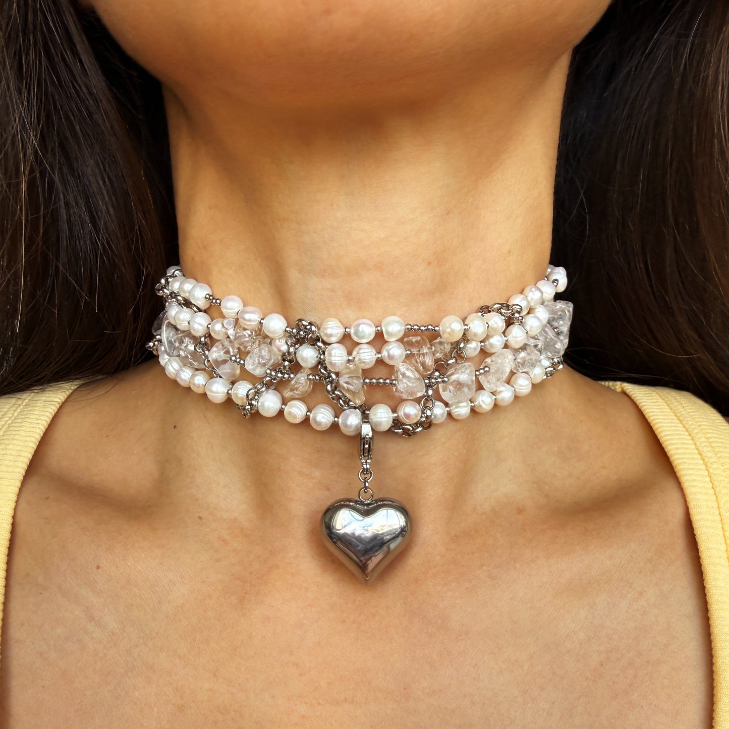 Pearl and Rock Crystal Choker