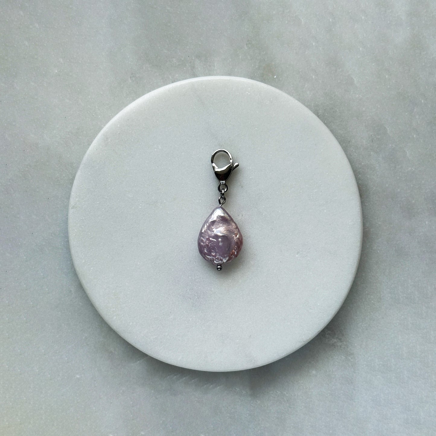 Pink Pearl Silver Carabiner