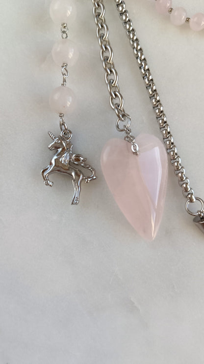 Pink Quartz Bag Charm