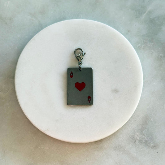 Red Playing Aces Pendant