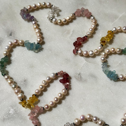 Rainbow Pearl Chakra Necklace