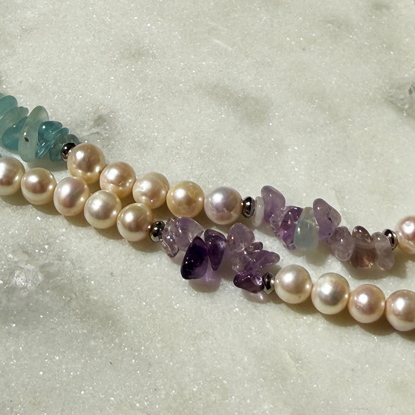 Rainbow Pearl Chakra Necklace
