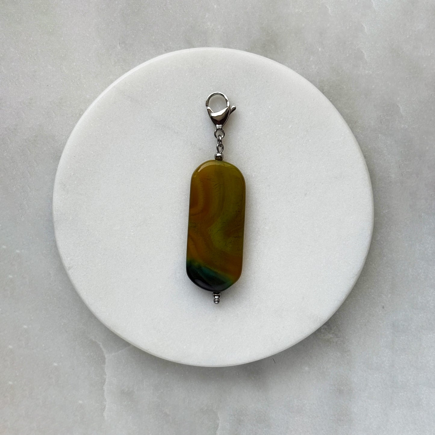 Rectangular Green Agate