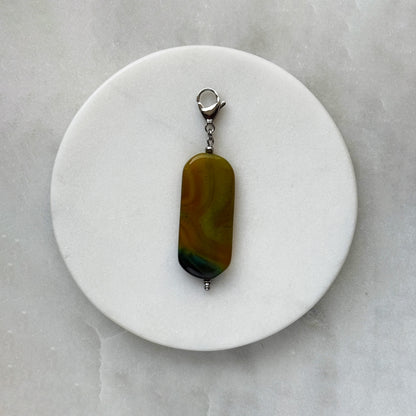 Rectangular Green Agate