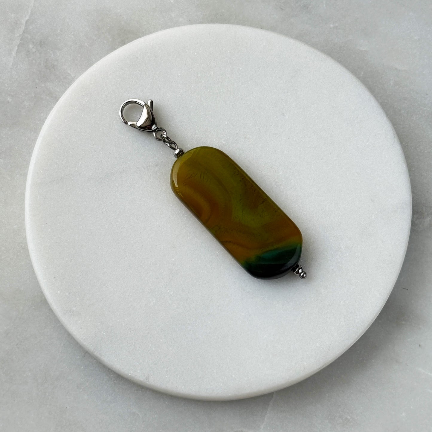Rectangular Green Agate