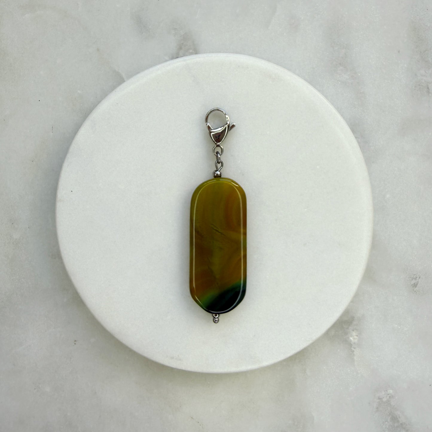 Rectangular Green Agate