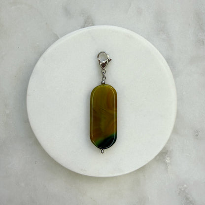 Rectangular Green Agate
