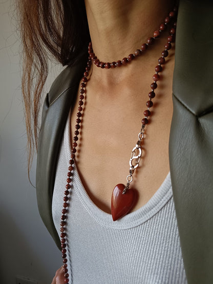 Red Jasper Transformer Necklace