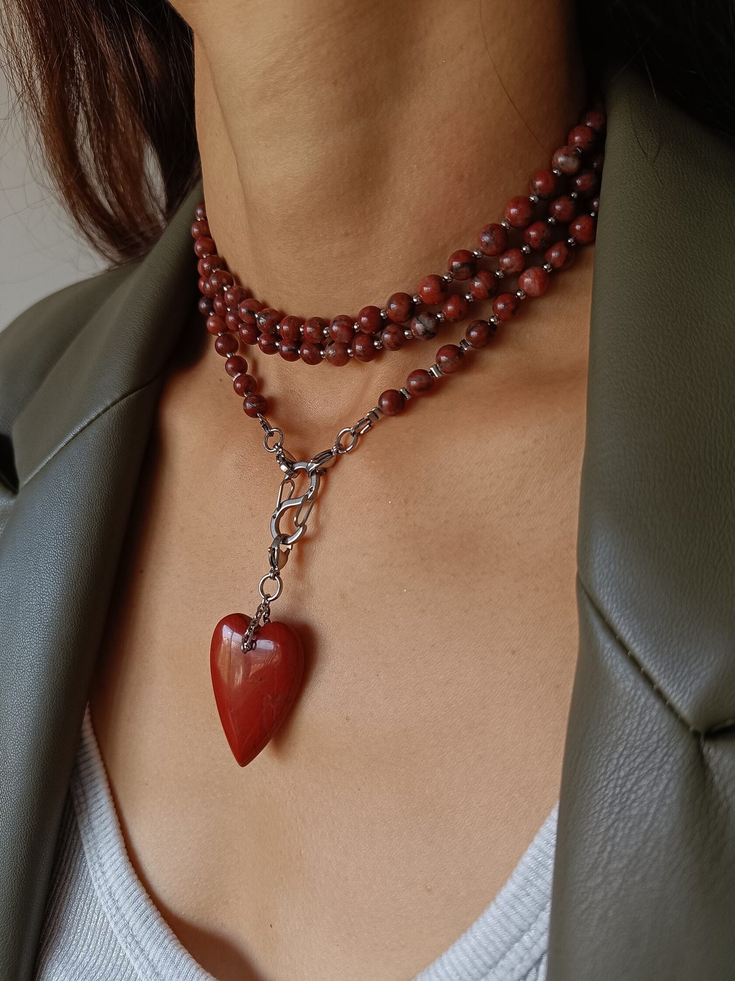 Red Jasper Transformer Necklace