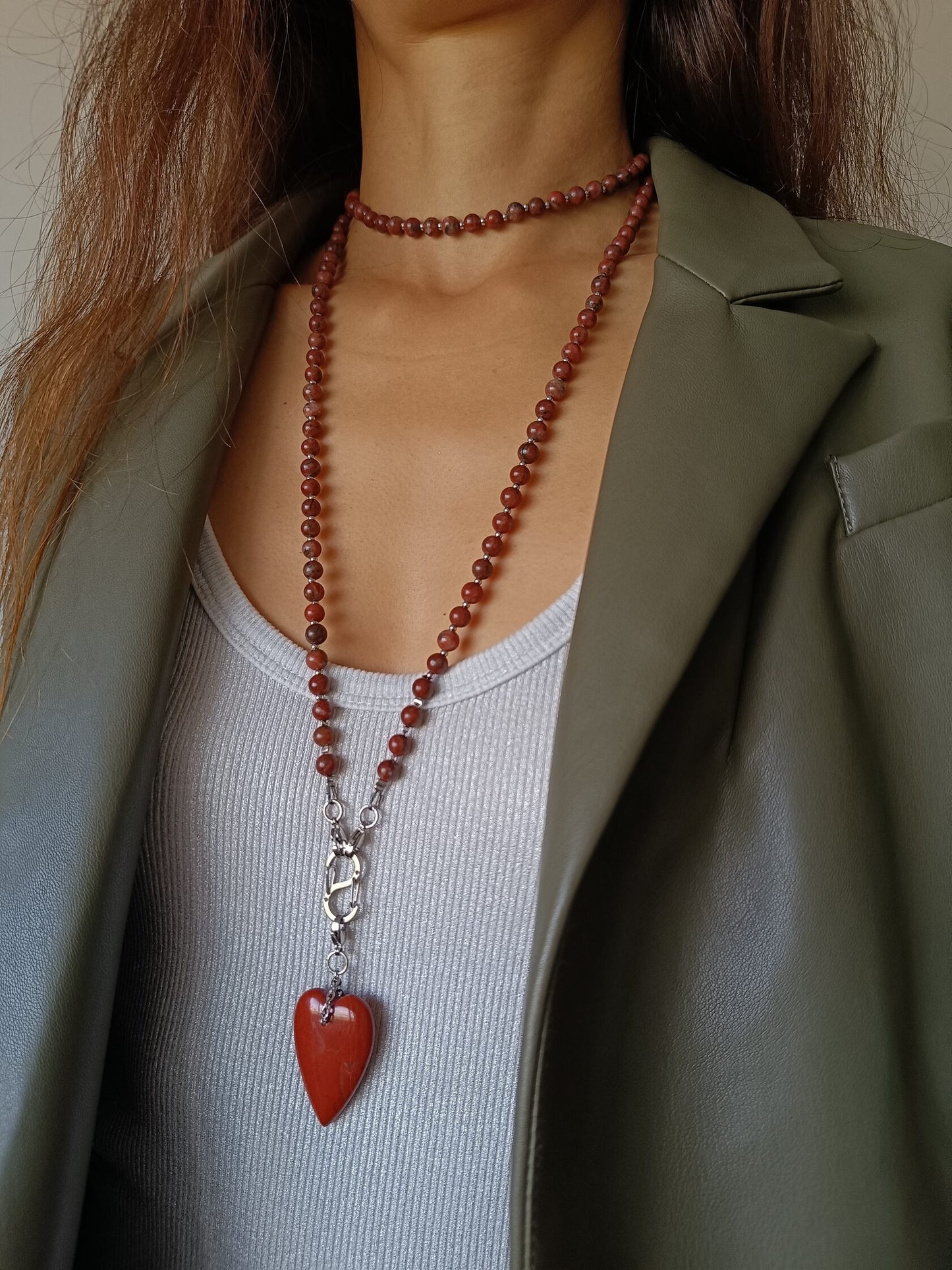 Red Jasper Transformer Necklace