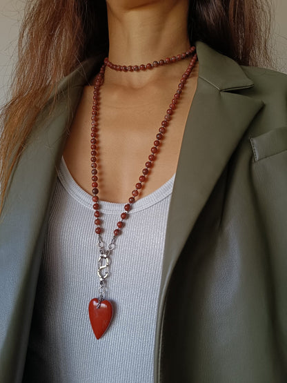 Red Jasper Transformer Necklace