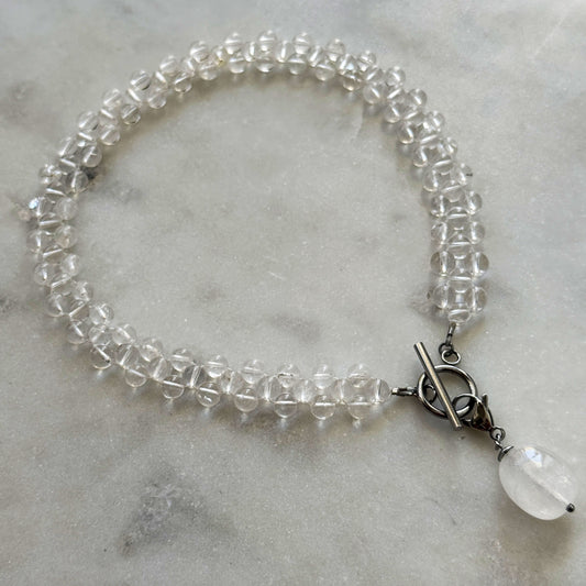 Rhinestone Choker with Removable Pendant