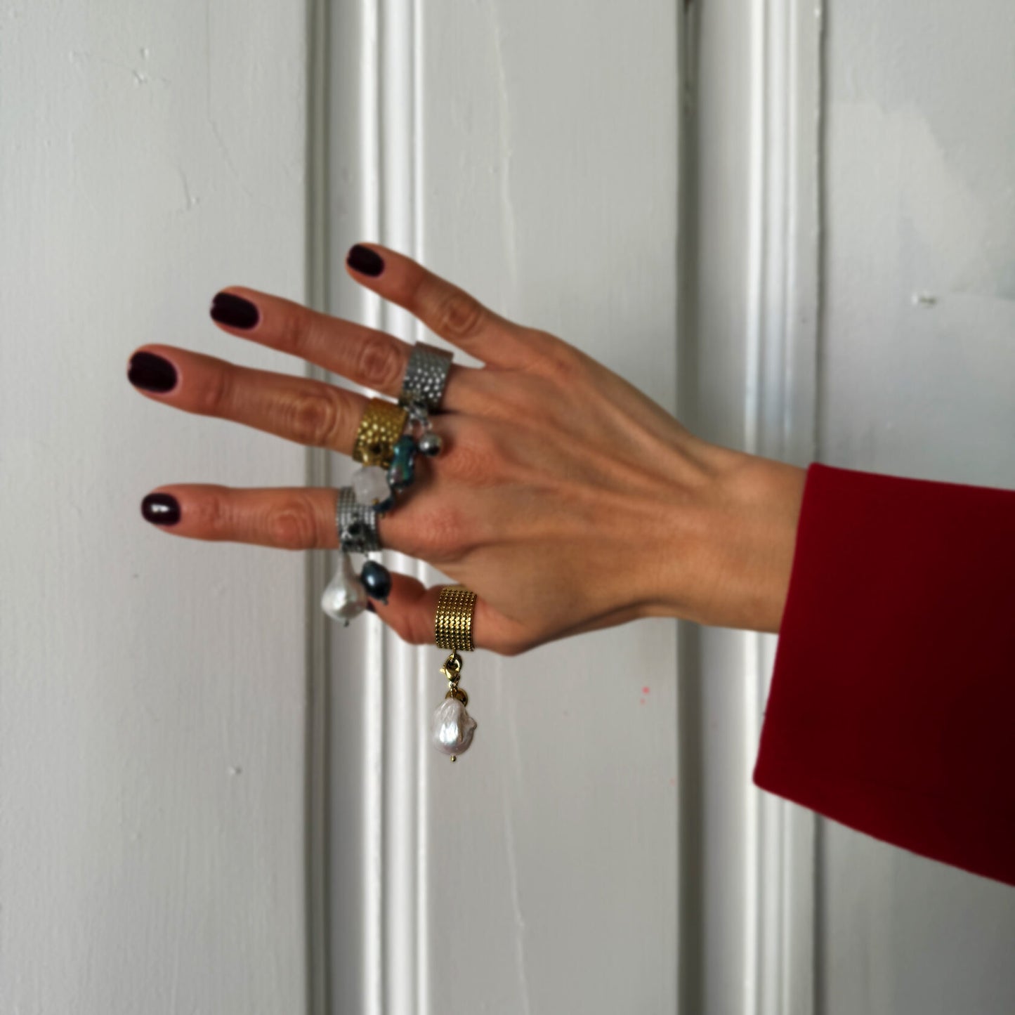 Ring Base For Transformers - Gold with Rows of Dots