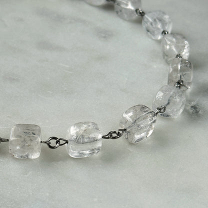Rock Crystal Cube Necklace