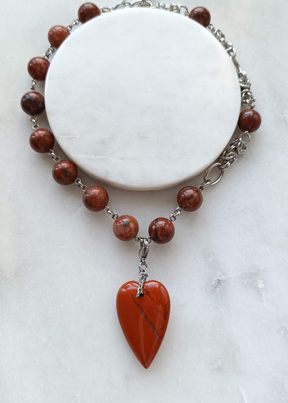 Scarlet Heart Transformer Necklace