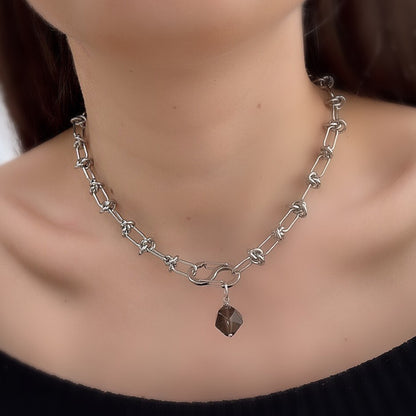 Sleek Nautical Steel Necklace