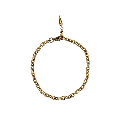 Gold Spiked Pendant Anklets
