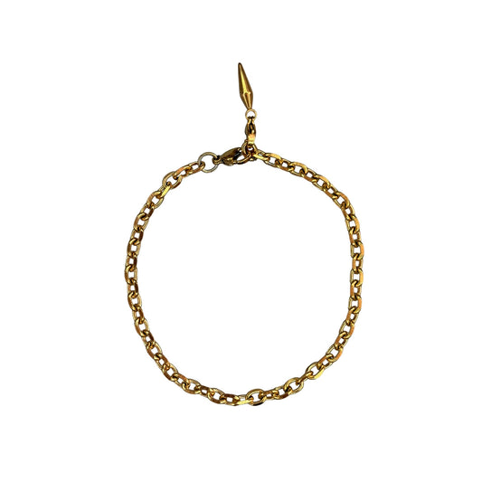 Gold Spiked Pendant Anklets