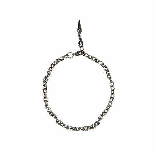 Silver Spiked Pendant Anklets