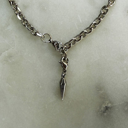 Gold Spiked Pendant Anklets