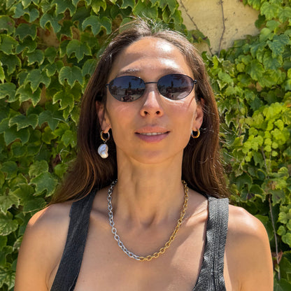 Textured Two-Tone Steel Chain