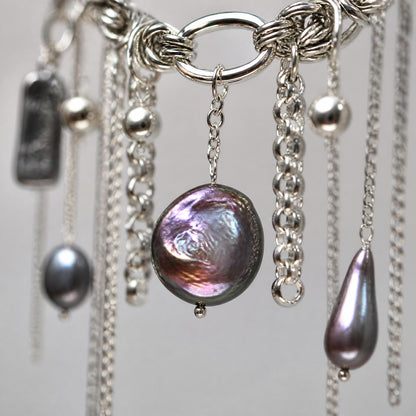Black Pearl Fringe Necklace