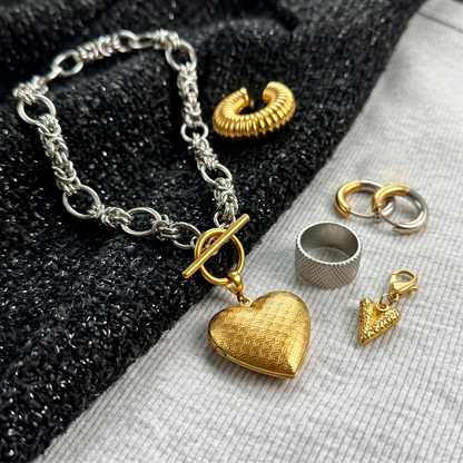 Bicolor Set - Medallion In Gold