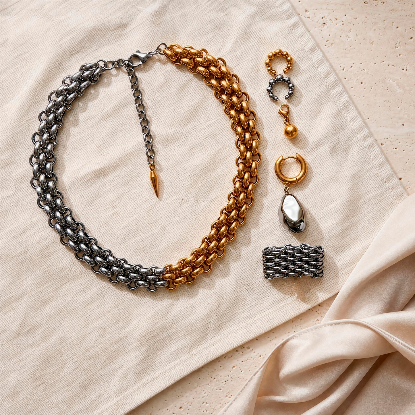 Bicolor Set - Silver Pearl
