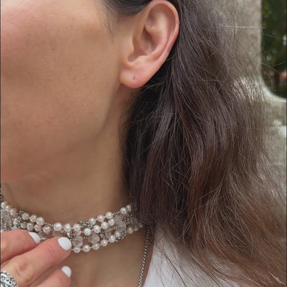Silver Chainmail Ring With Fringe