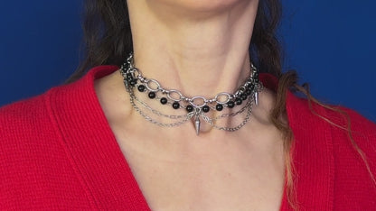 Gothic Necklace With Natural Pearl