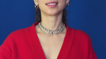 Gothic Necklace With Natural Pearl